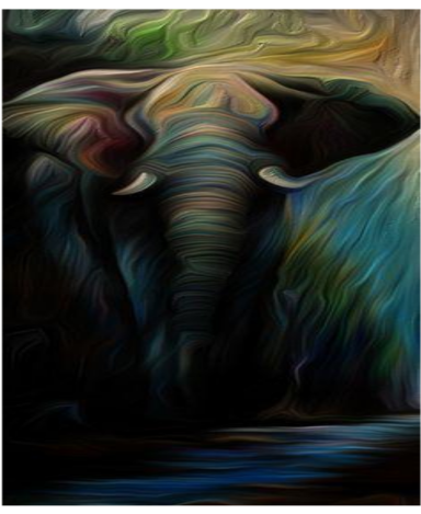 6,50 € Elefante multicolor